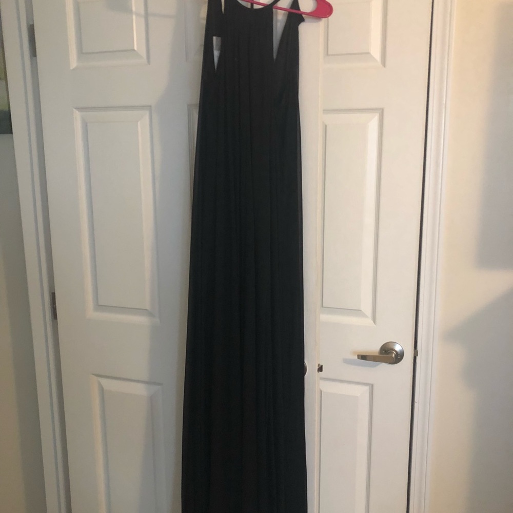David’s bridal black dress soft mesh with sash